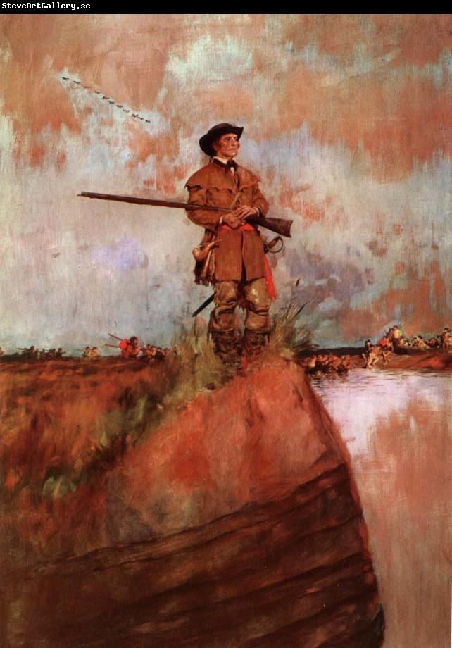 Howard Pyle George Rogers Clark on his way to kaskaskia